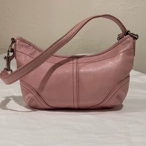 Coach Light Pink Cotton Candy Shoulder Bag & Convertible Wristlet Purse